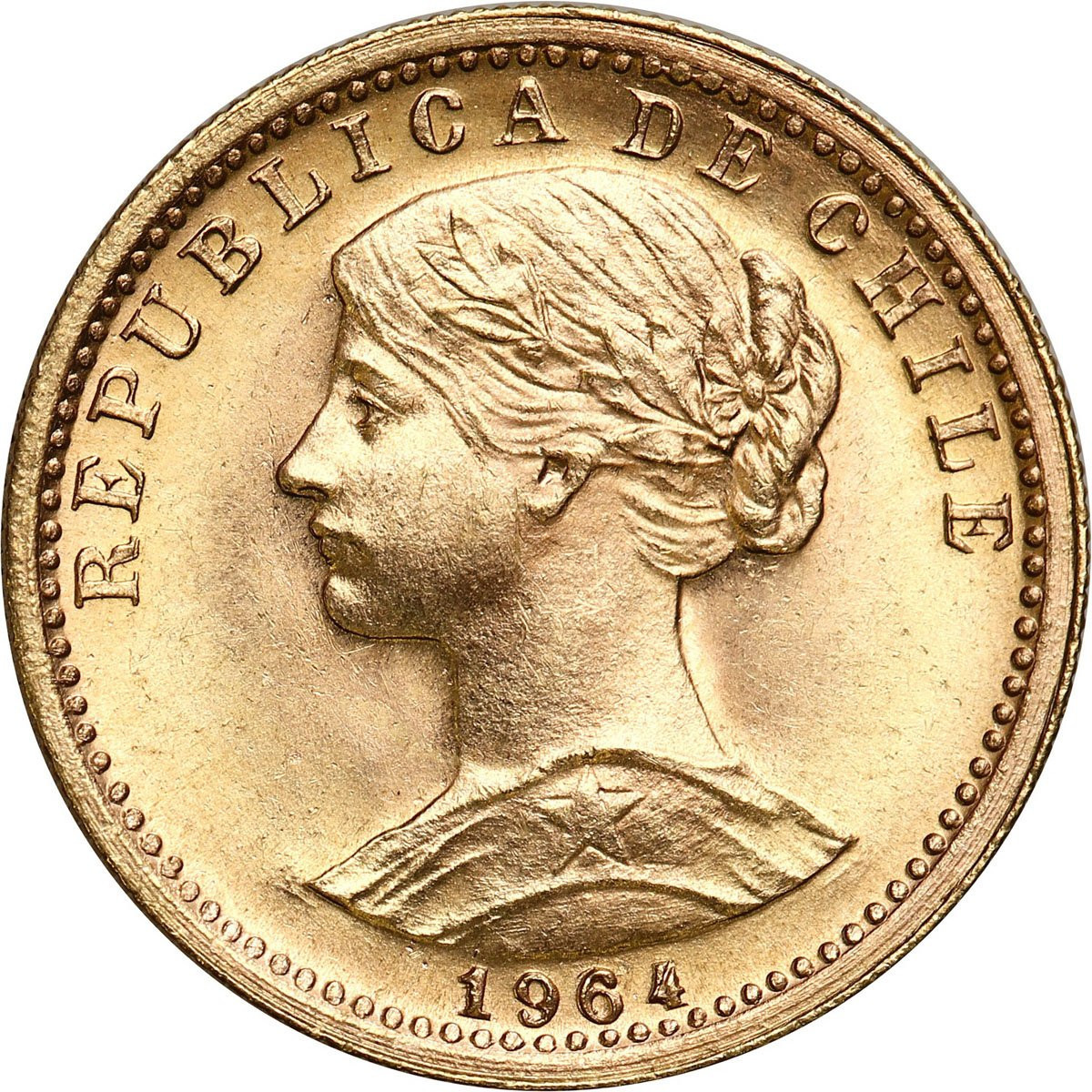 Chile. 20 Pesos 1964 - PIĘKNE